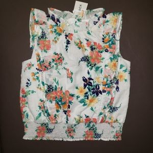 NWT Swiss dot floral shirt